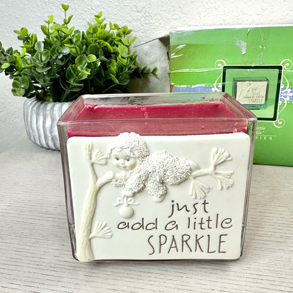 VINTAGE DEPARTMENT 56 “JUST ADD A LITTLE SPARKLE” CHRISTMAS CANDLE